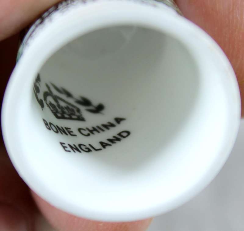 Bone China thimble - Grange-Over-Sands