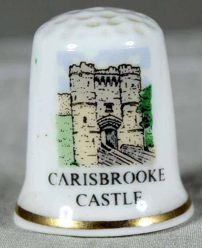 Bone China thimble - Carisbrooke Castle - Cotswald