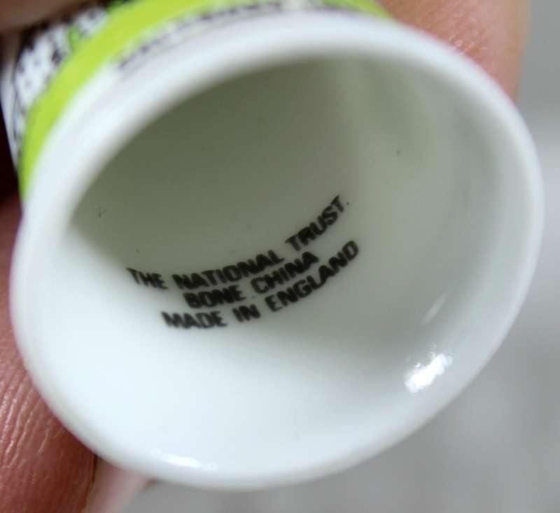 Bone China thimble - Saltram House - National Trust