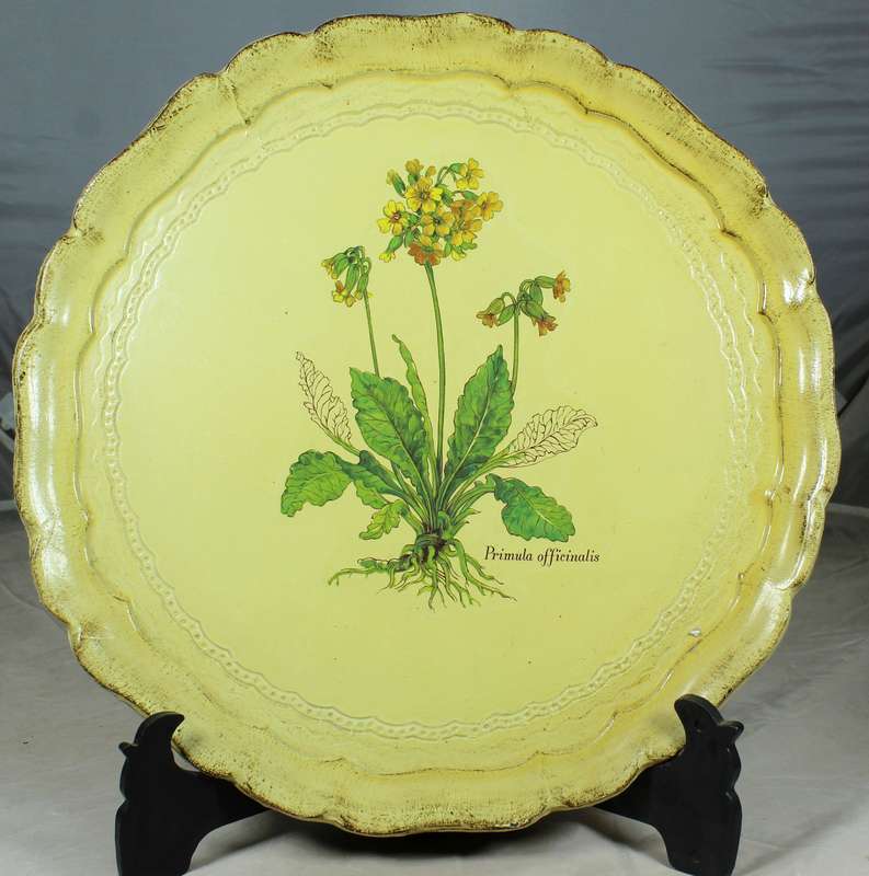 Painted tray with flowers