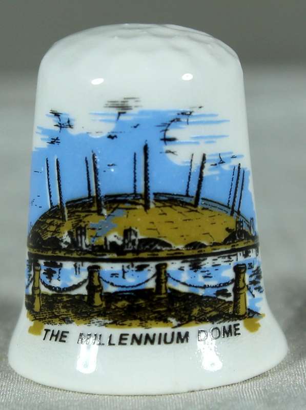 Bone China thimble - The Millennium Dome - Stoke-on-Trent
