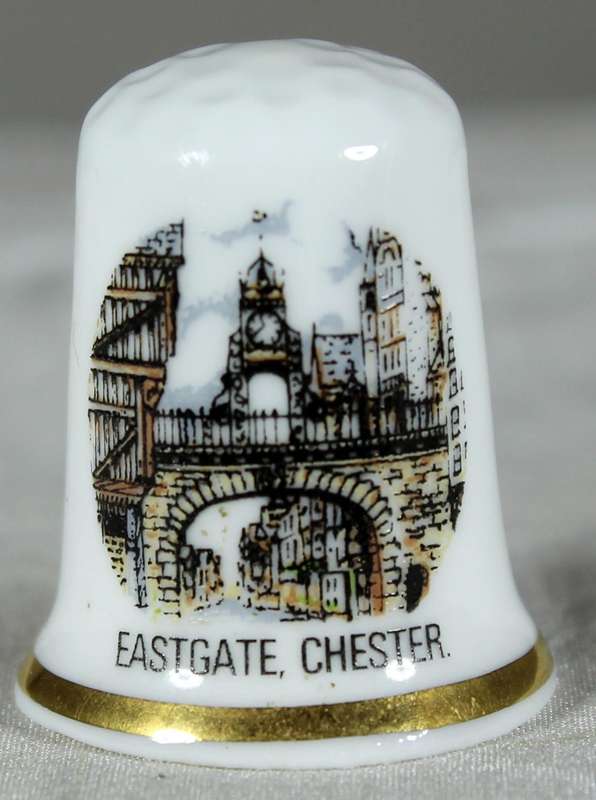 Bone China thimble - Eastgate, Chester - AJL Ceramics