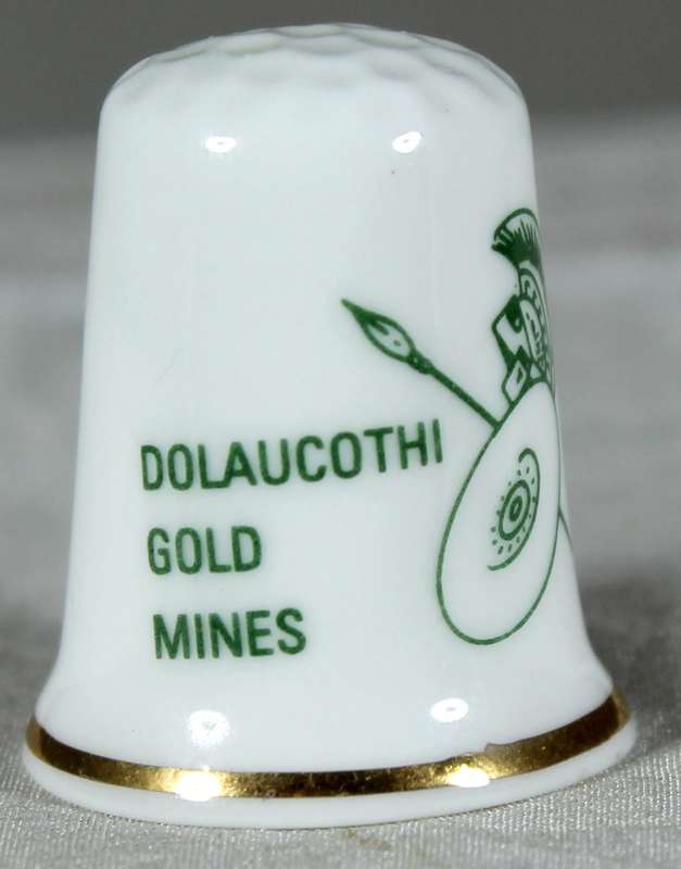 Bone China thimble - Dolaucothi Gold Mine - National Trust