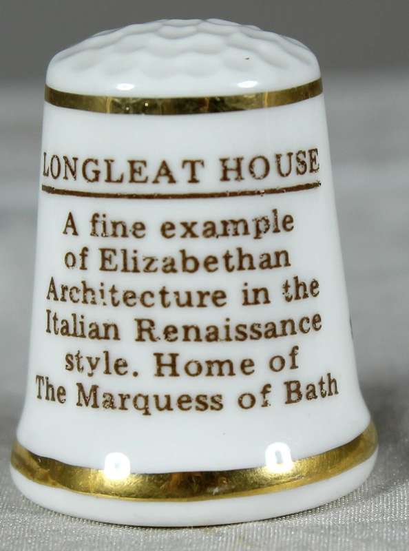 Bone China thimble - Longleat House - Thimble Collectors Society