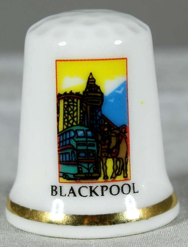 Bone China thimble - Blackpool