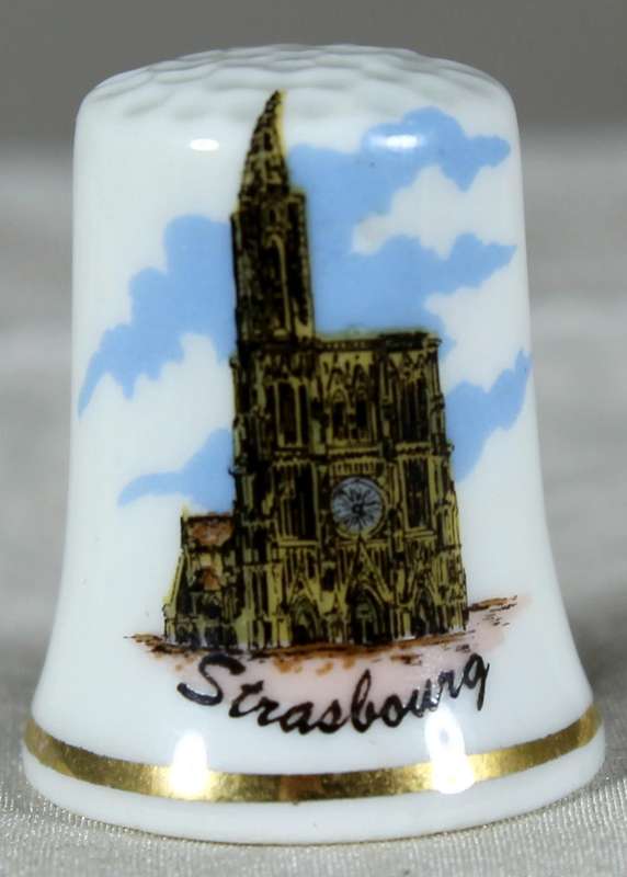 Bone China thimble - Strasbourg