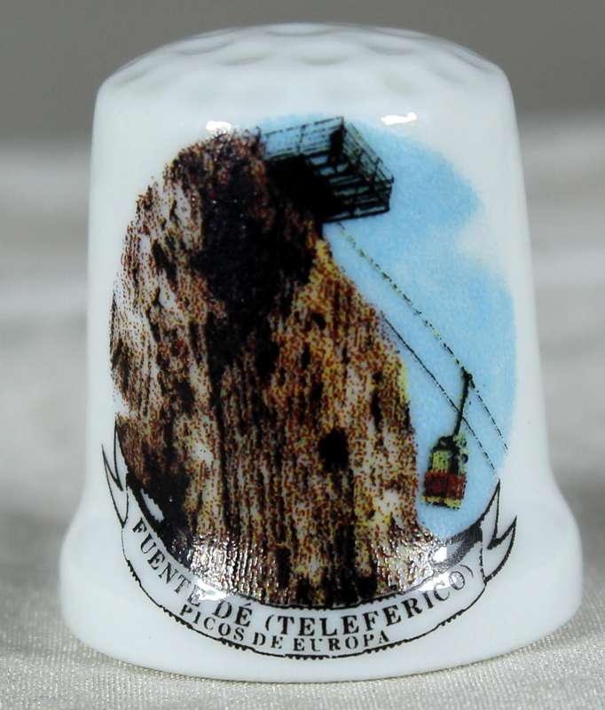 Bone China thimble - Fuente De Teleferico