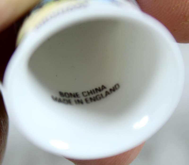 Bone China thimble - Brixham