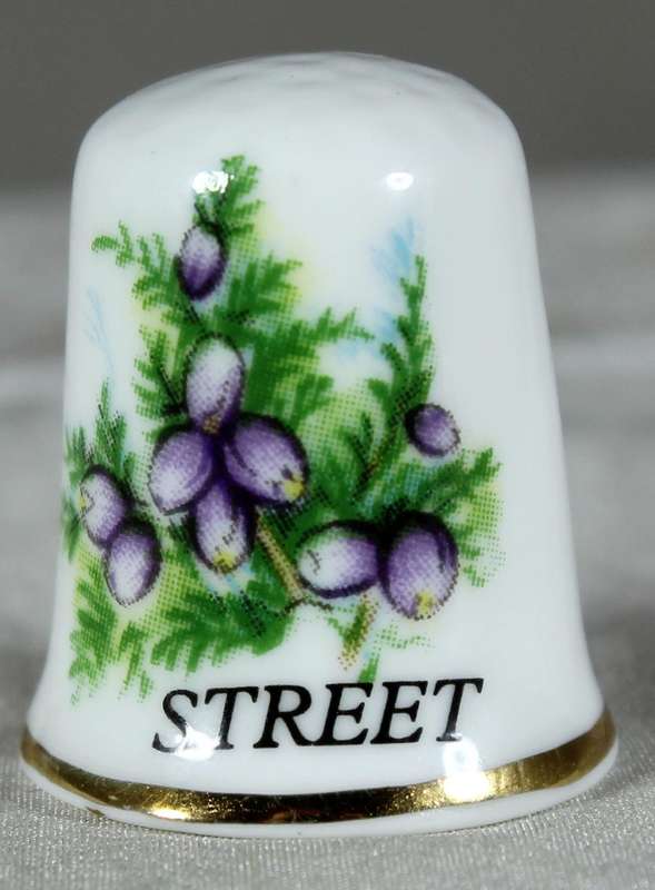 Bone China thimble - Street