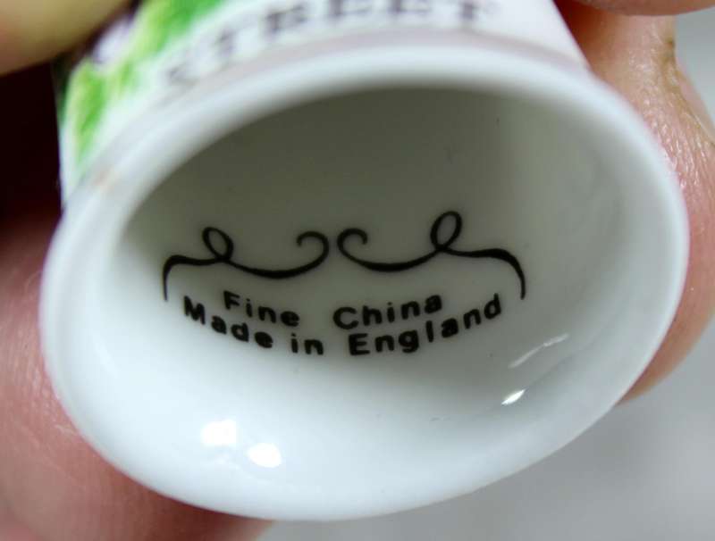 Bone China thimble - Street