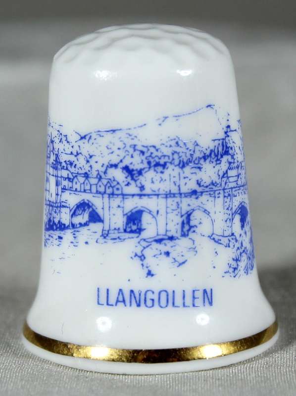 Bone China thimble - Llangollen