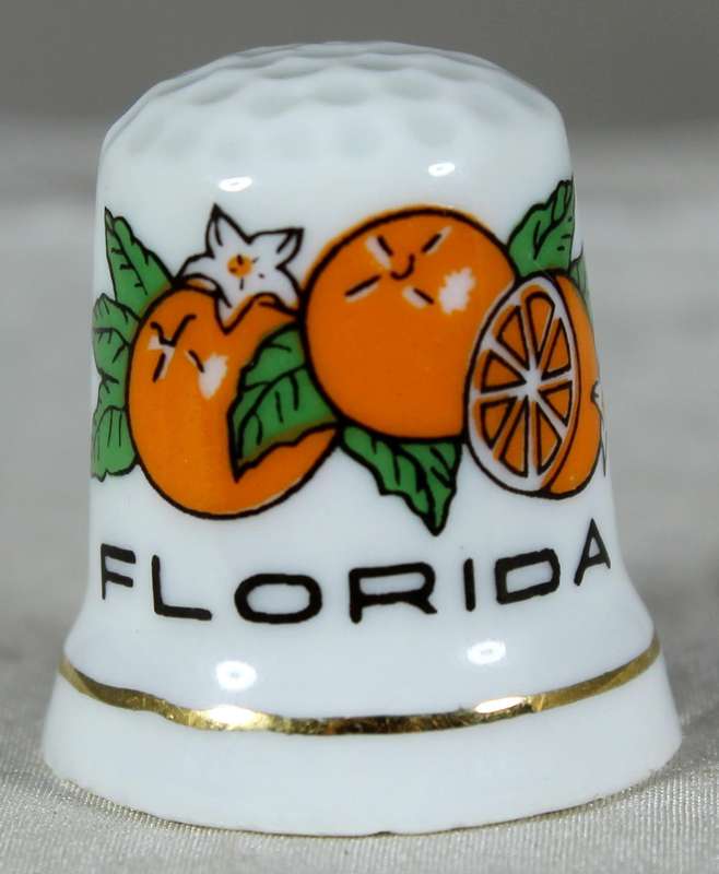 Bone China thimble - Florida