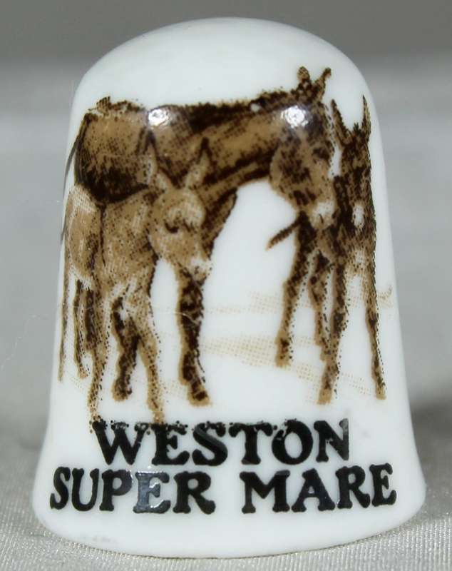 Bone China thimble - Weston Super Mare