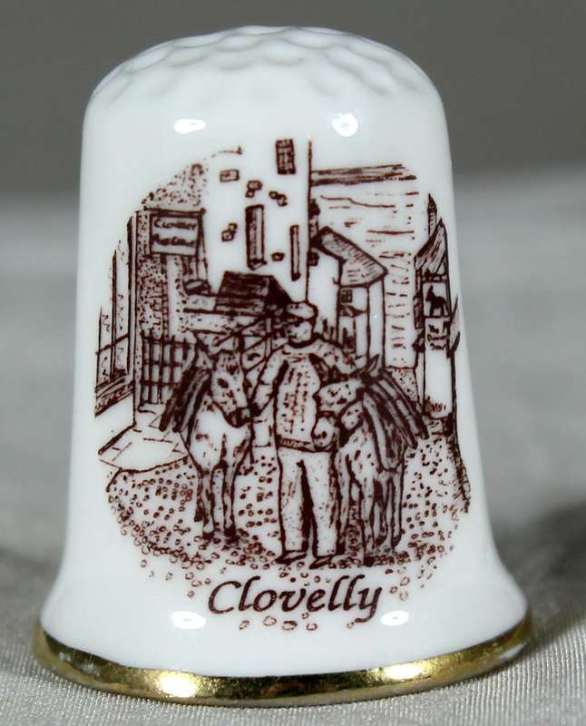 Bone China thimble - Clovelly - Cornish Ceramics