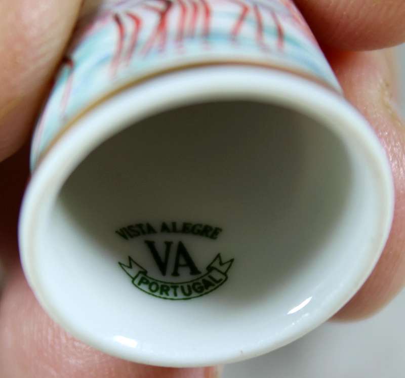 Bone China thimble - Flamingos - VA Portugal