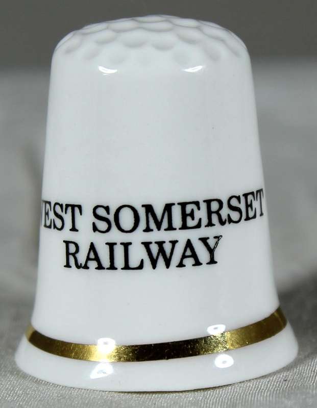 Bone China thimble - Minehead to Bishop's Lydeard - Sights of Britain