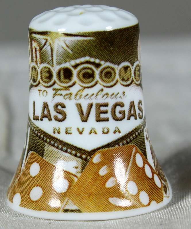 Bone China thimble - Las Vegas - Nevada