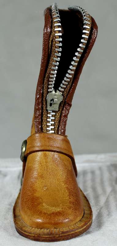 Miniature leather boot purse