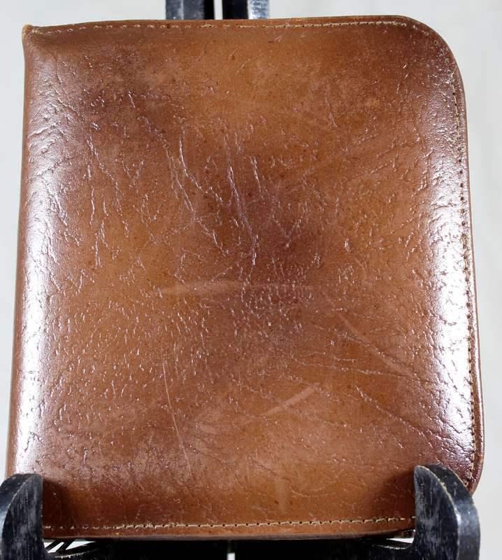 Vintage small tool set in leather pouch