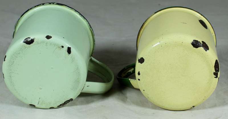 Pair of enamel cups