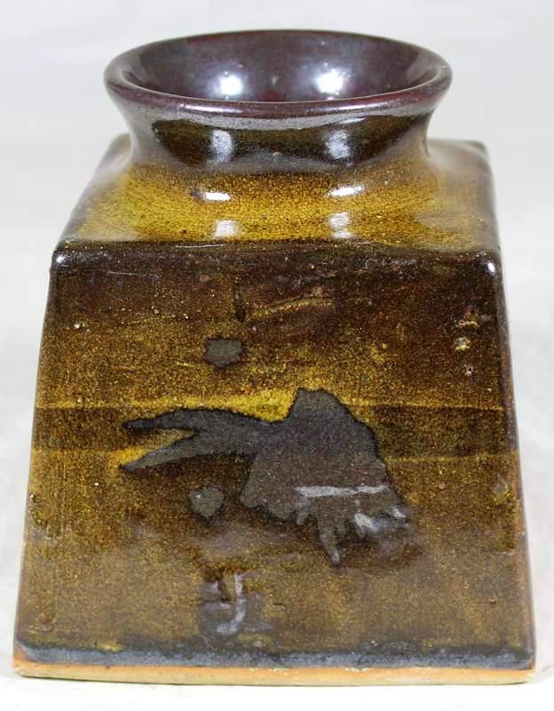 Glazed pottery vase