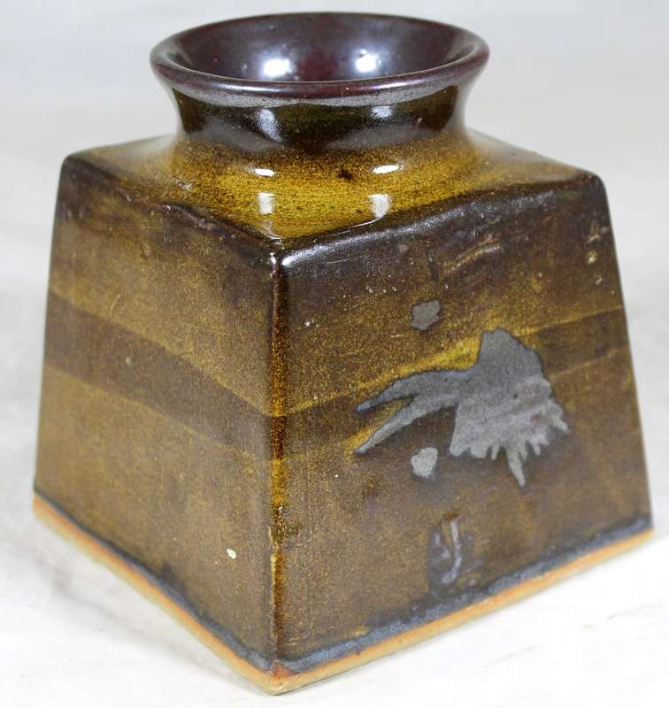 Glazed pottery vase