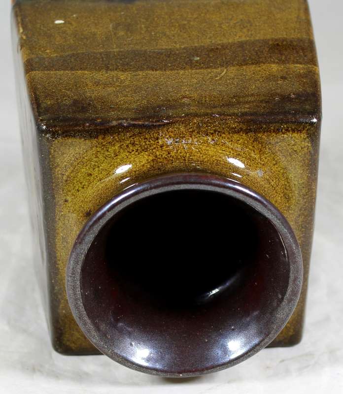 Glazed pottery vase