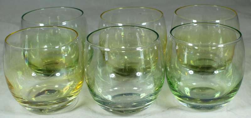 Set of six brandy glasses
