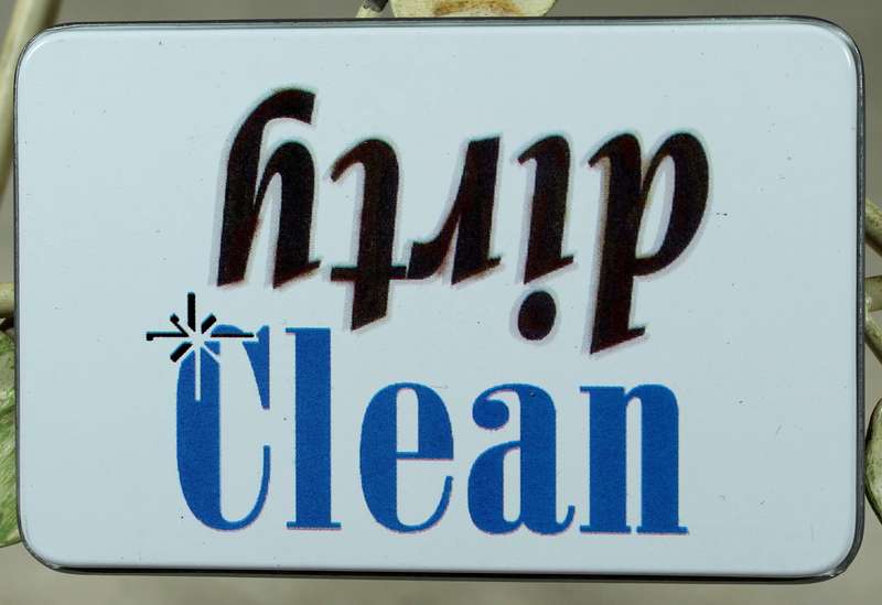 Fridge Magnet - Clean / Dirty