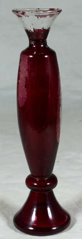 Slim red vase