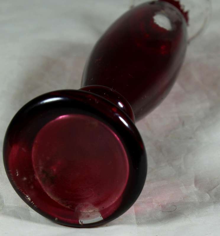 Slim red vase