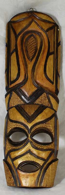 Tall wooden carved African mask