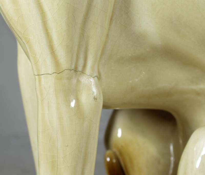 Large porcelain whippet dog