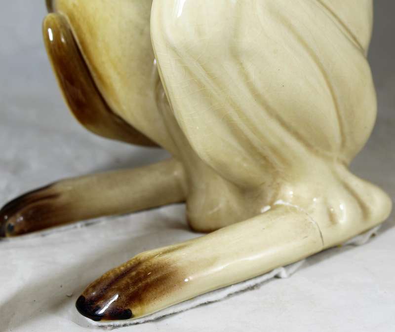 Large porcelain whippet dog
