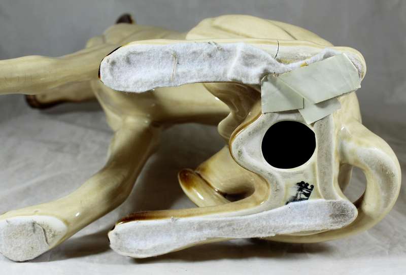 Large porcelain whippet dog