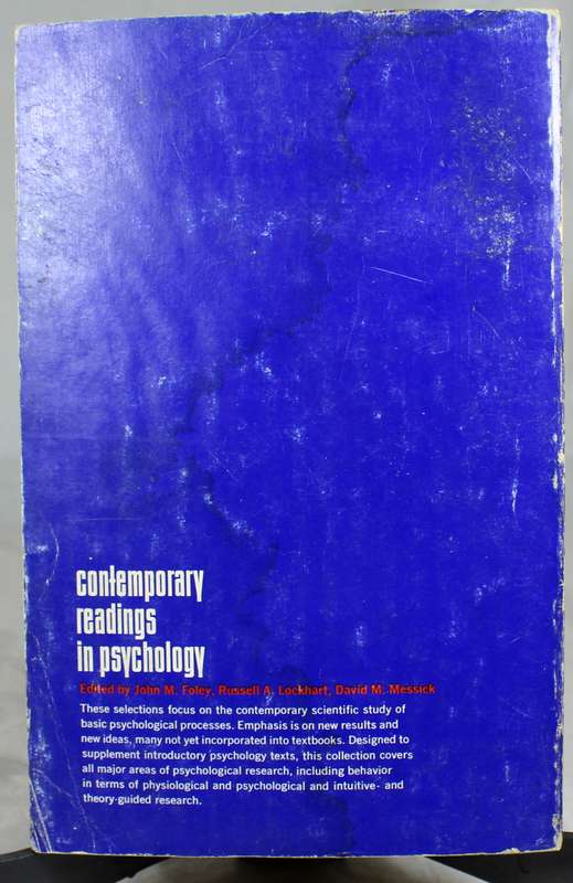Foley, Lockhart, Messick - Contemporary readings in Psychology