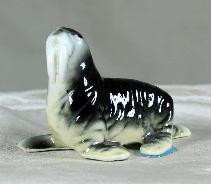 Miniature porcelain walrus