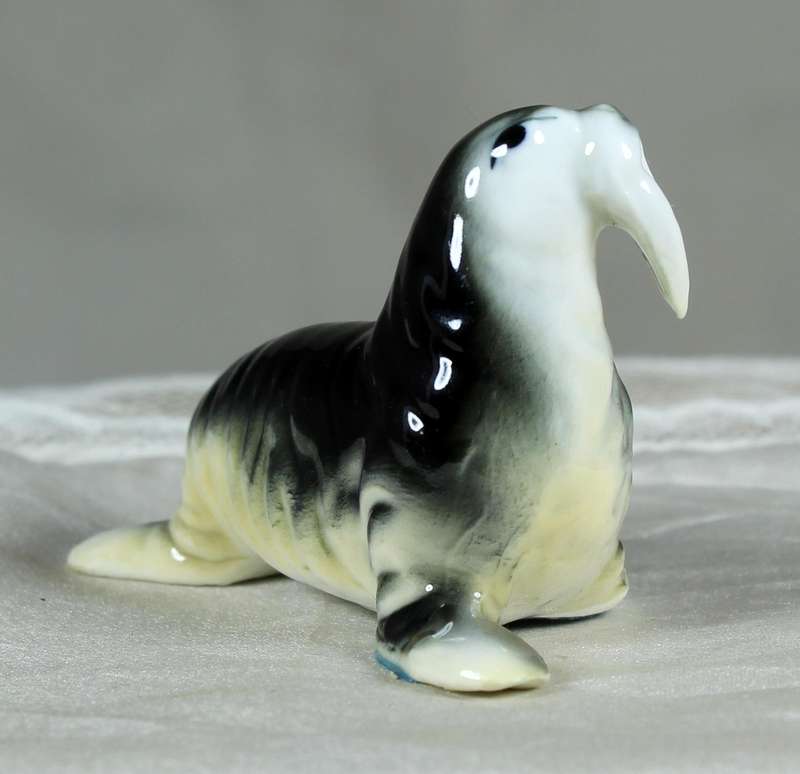 Miniature porcelain walrus