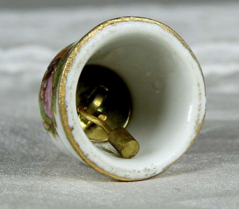 Mini miniature bell with Victorian scene
