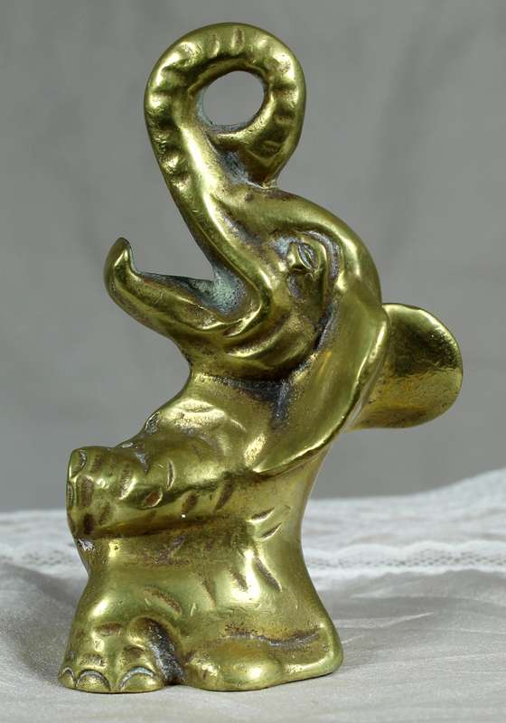 Solid English brass elephant