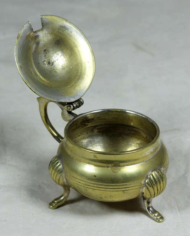 Small brass condiment holder
