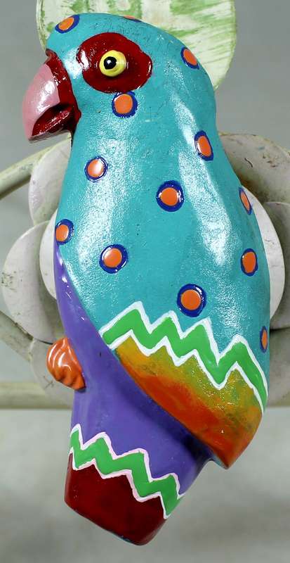 Fridge magnet - funky parrot