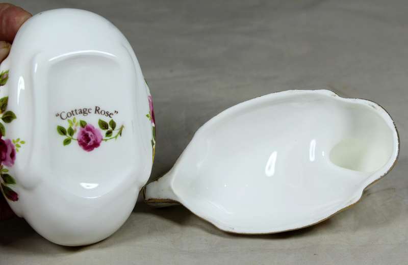 Cottage rose - dove trinket bowl