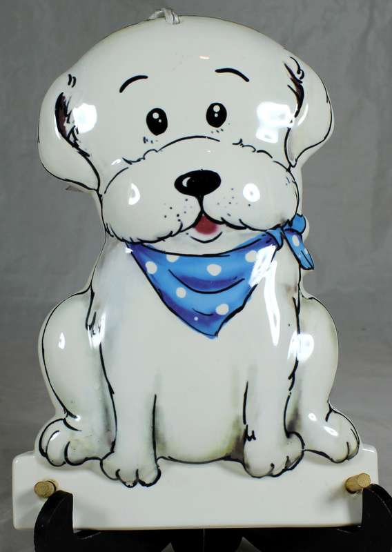 Porcelain doggy - Wall hanging