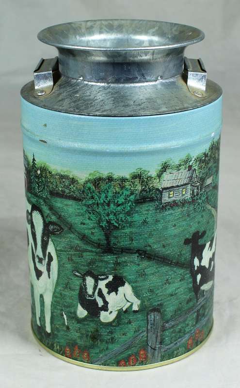 Silver tree farm milk can