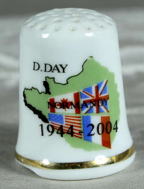 Bone China thimble - D-Day 1944 - 2004