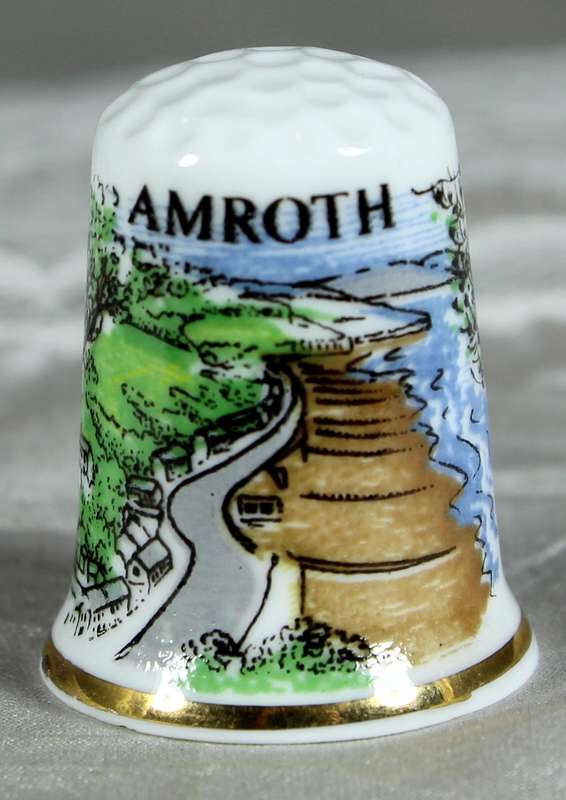 Bone China thimble - Amroth - Birchcroft