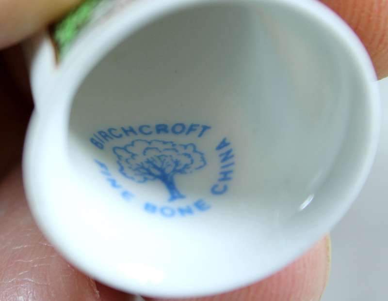 Bone China thimble - Amroth - Birchcroft