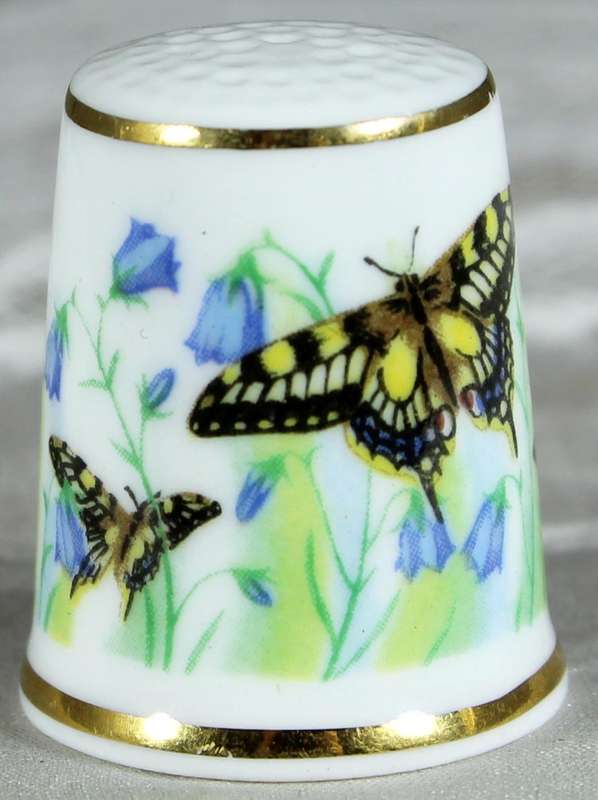 Bone China thimble - Butterflies - Royal Sutherland