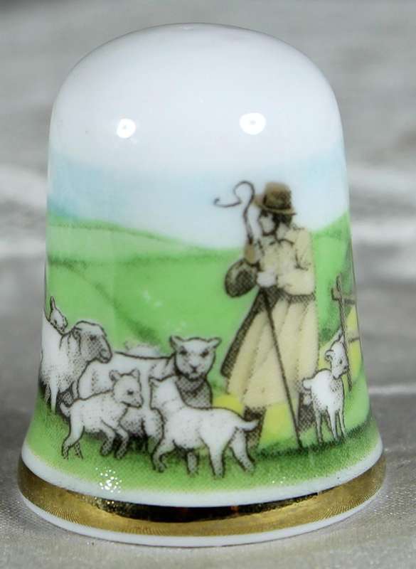 Bone China thimble - Shepherd - Caverswall